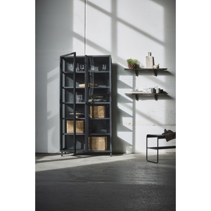 Muubs Noir Wandregal 20x90 cm, Dunkel Gebeizte Eiche