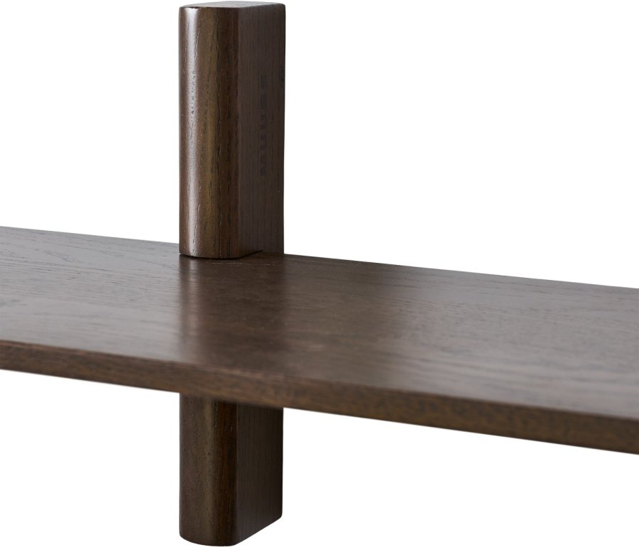 Muubs Noir Wandregal 20x90 cm, Dunkel Gebeizte Eiche