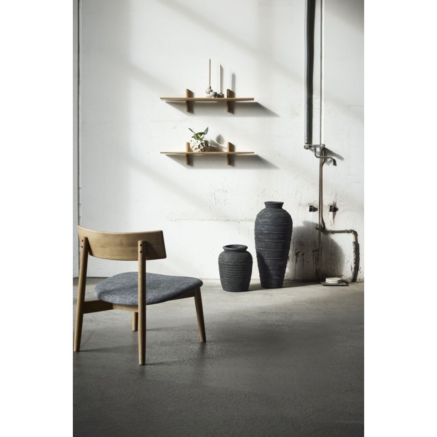 Muubs Noir Wandregal 20x90 cm, Eiche