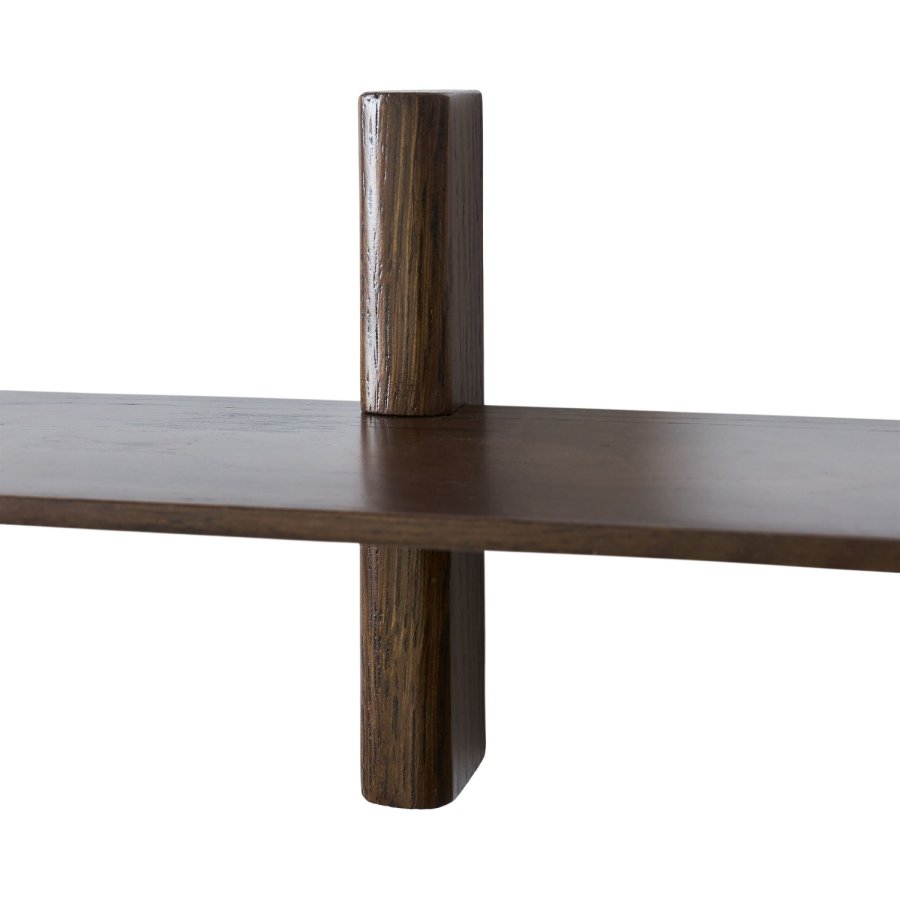 Muubs Noir Wandregal 12x50 cm, Dunkel Gebeizte Eiche