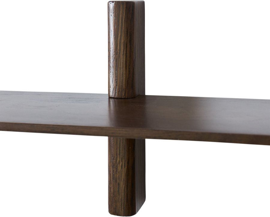 Muubs Noir Wandregal 12x50 cm, Dunkel Gebeizte Eiche