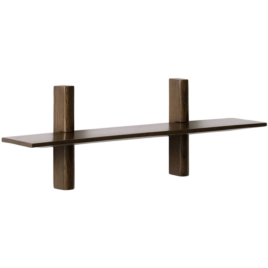Muubs Noir Wandregal 12x50 cm, Dunkel Gebeizte Eiche