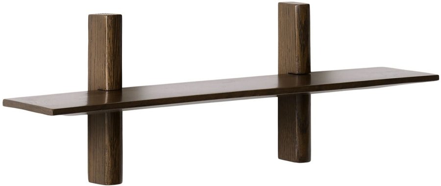 Muubs Noir Wandregal 12x50 cm, Dunkel Gebeizte Eiche
