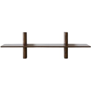 Muubs Noir Wandregal 12x50 cm, Dunkel Gebeizte Eiche