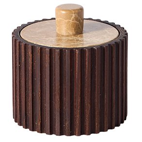 Muubs Yami Glas mit Deckel H7,8 cm, Esche/Marmor