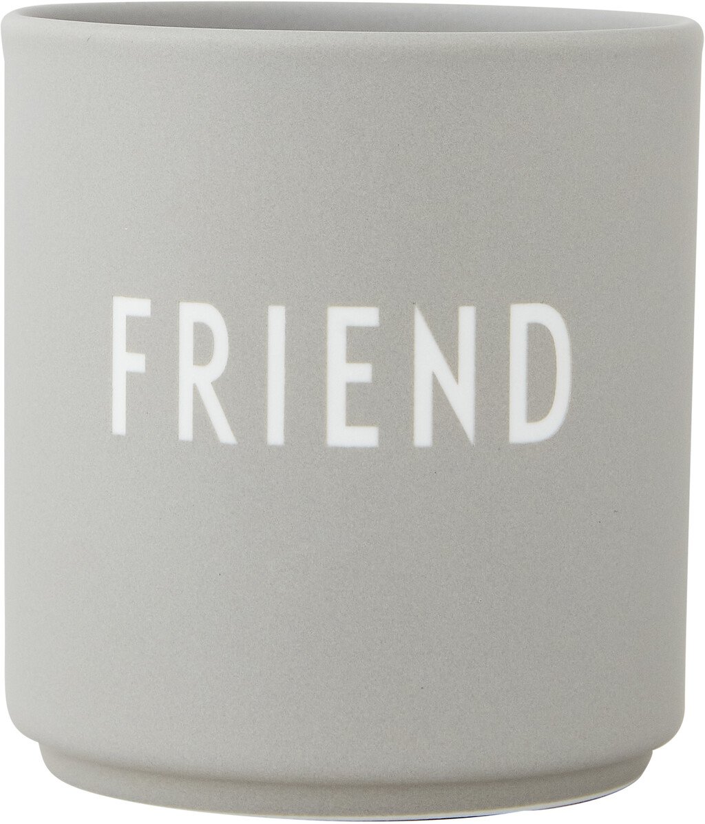 DESIGN LETTERS Favoritkop Friend, Grå - Kopper uden hank - WWW.HJEM.DK ApS