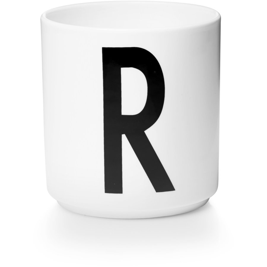 DESIGN LETTERS Personlig Porcelænskop R, Hvid - Kopper uden hank - WWW ...