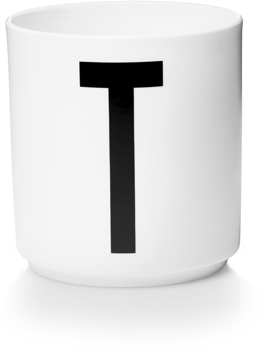 DESIGN LETTERS Personlig Porcelænskop T, Hvid - Kopper uden hank - WWW ...