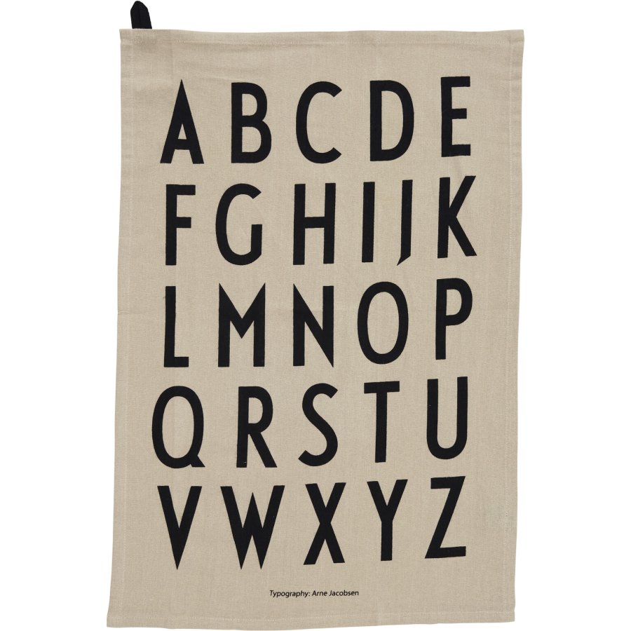 DESIGN LETTERS Klassisches Geschirrtuch 2er Set 60x40 cm, Beige