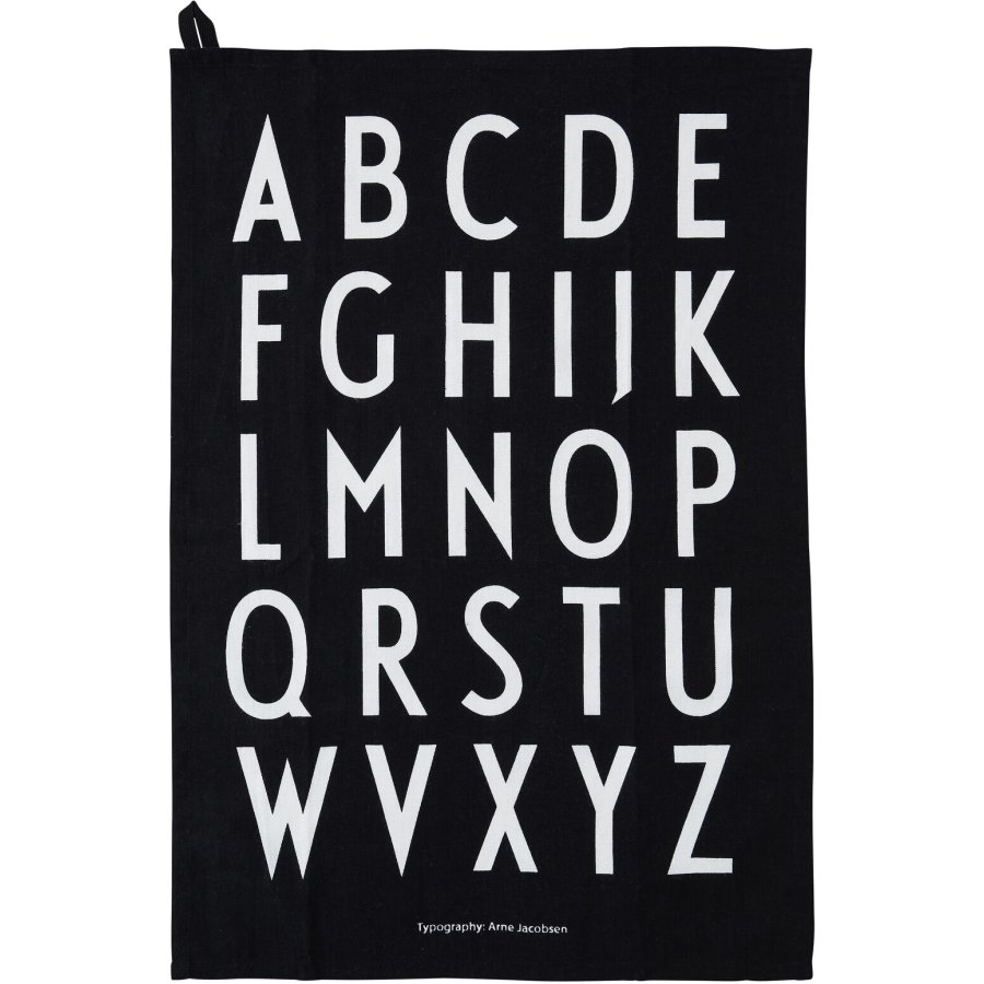 DESIGN LETTERS Klassisk Viskestykke 2 stk 60x40 cm, Sort