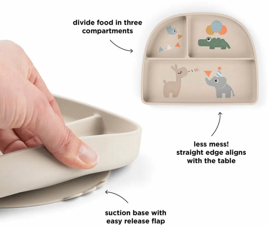 Done by Deer Celebration Stick&Stay Tallerken 16x20 cm, Sand