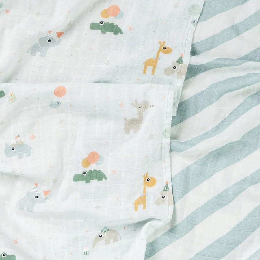 Done by Deer Celebration Stoffwindel 2er Set 65x65 cm, Blau