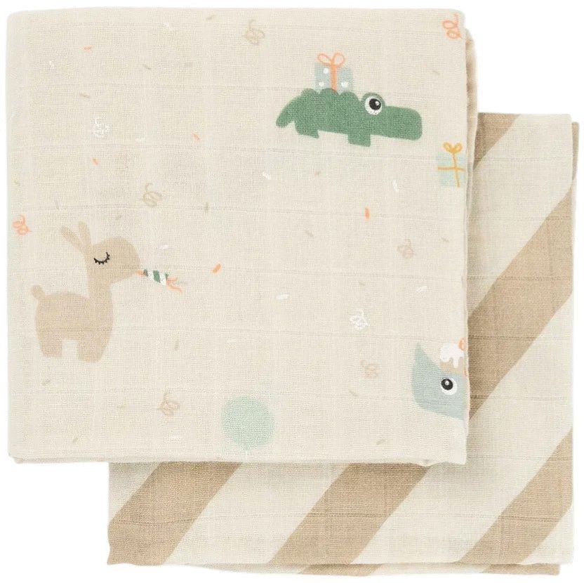 Done by Deer Celebration Stoffwindel 2er Set 65x65 cm, Sand