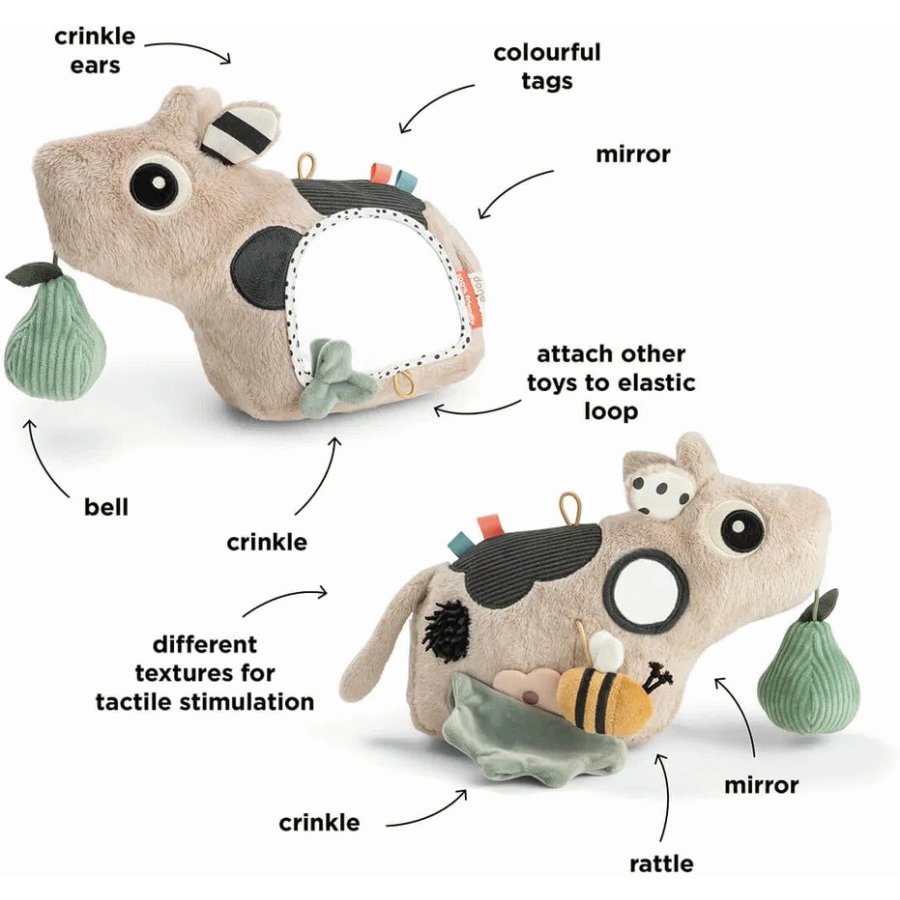 Done by Deer Dotti Aktivitetsgulvspejl 27 cm, Sand