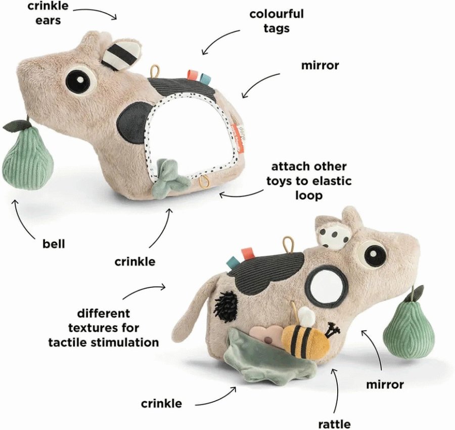 Done by Deer Dotti Aktivitetsgulvspejl 27 cm, Sand