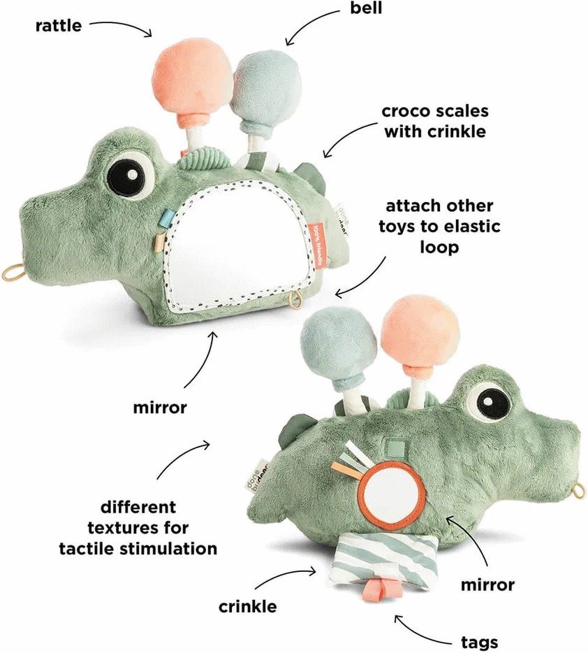 Done by Deer Croco Aktivitetsgulvspejl 28 cm, Gr�n