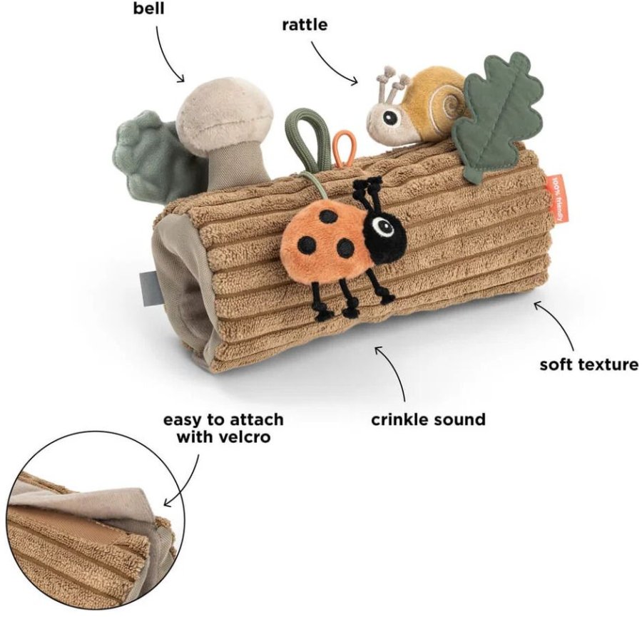 Done by Deer Tiny trails Aktivitetsleget�j til barnevogn 17 cm, Brun
