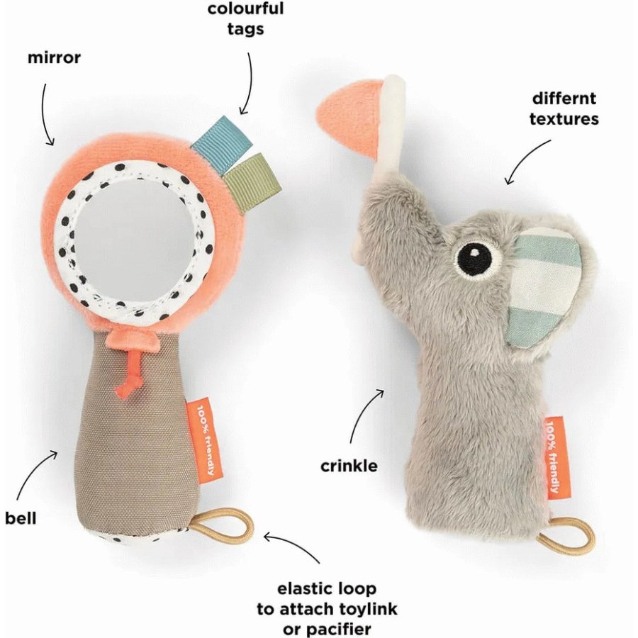 Done by Deer Celebration Sanserangle m. Spejl 16,5 cm, Sand