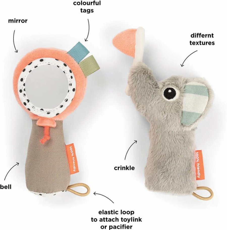 Done by Deer Celebration Sanserangle m. Spejl 16,5 cm, Sand