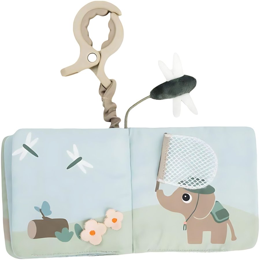 Done by Deer Tiny trails Aktivitetsbog 12,5x12,5 cm, Gr�n/Bl�