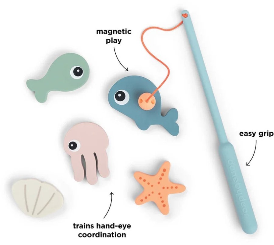 Done by Deer Sea Friends Bade- og Fiskeleget�j 21 cm, Multi