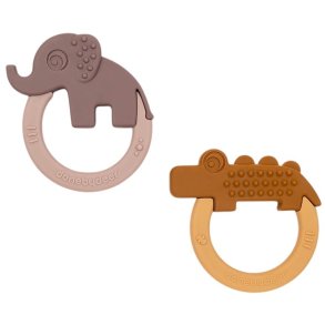 Done by Deer Deer Friends Beiring 2er Set, Mustard/Pulver