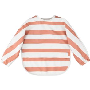 Done by Deer Stripes Slab met lange mouwen en zakje, Papaya