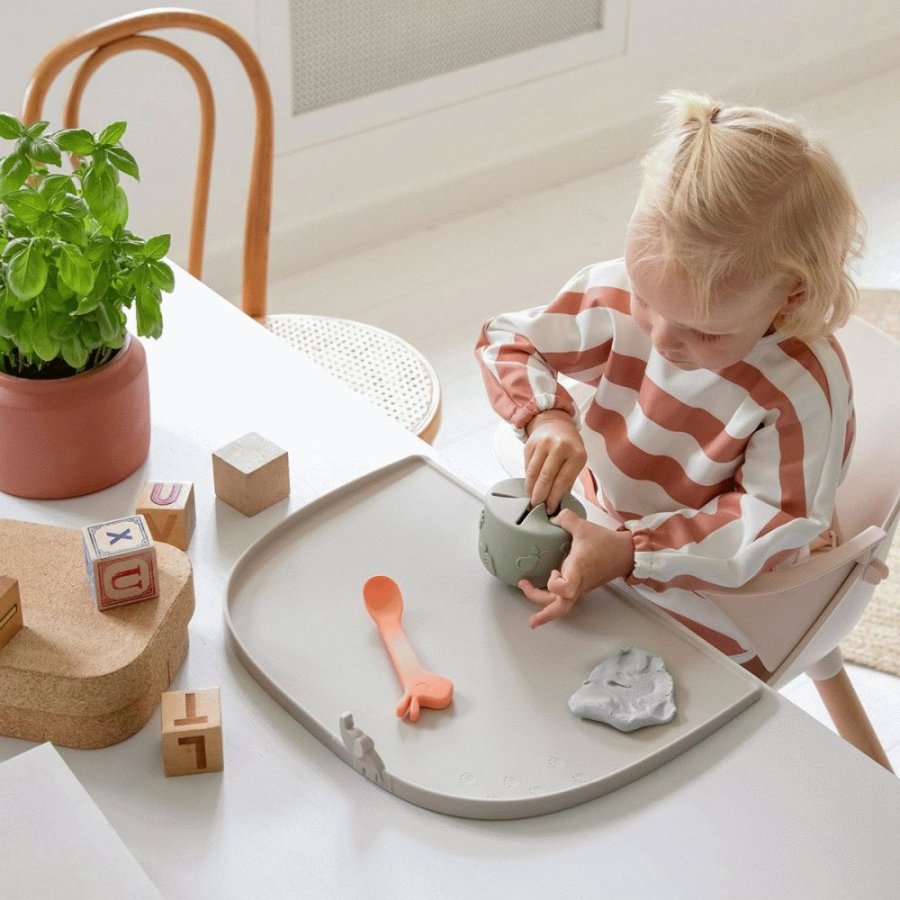 Done by Deer Stripes Langarm Ltzchen mit Tasche, Papaya