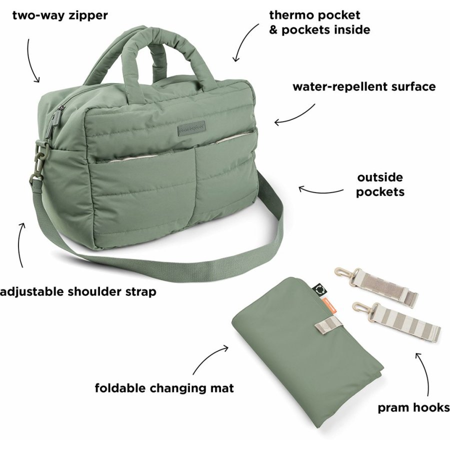 Done by Deer Gesteppte Wickeltasche 41x29 cm, Grn