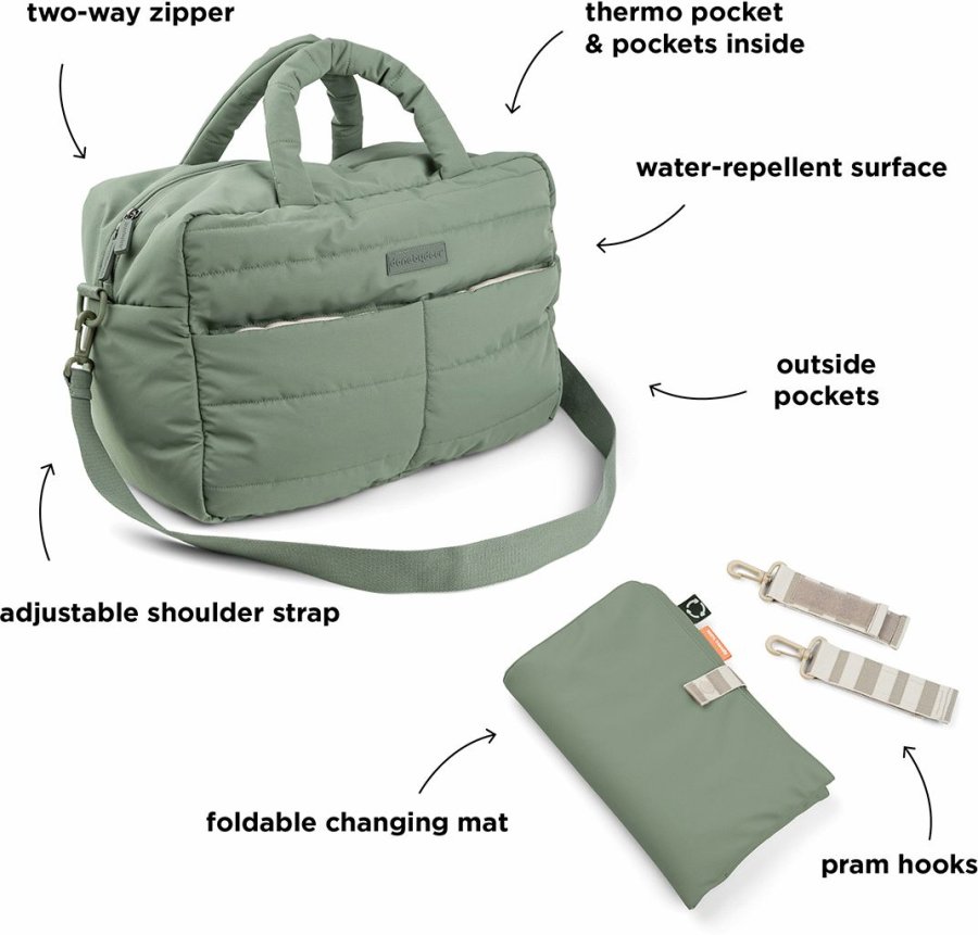 Done by Deer Gesteppte Wickeltasche 41x29 cm, Grn