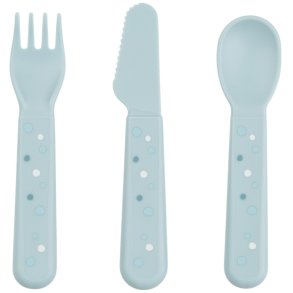 Done by Deer Happy Dots Bestikst 3 Dele, Bl