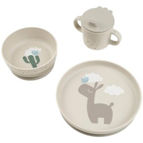 Done by Deer Lalee Foodie Essgeschirr mit Saugnapf 3-teilig, Sand
