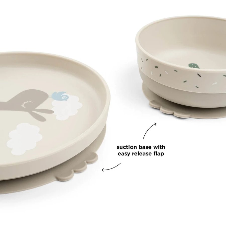 Done by Deer Lalee Foodie Essgeschirr mit Saugnapf 3-teilig, Sand