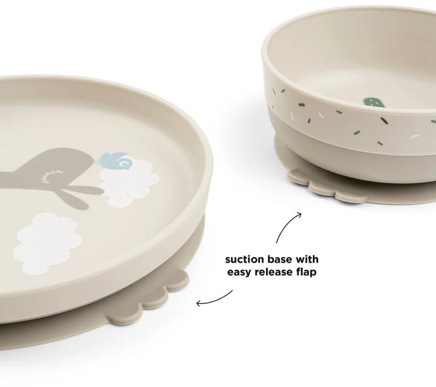 Done by Deer Lalee Foodie Essgeschirr mit Saugnapf 3-teilig, Sand