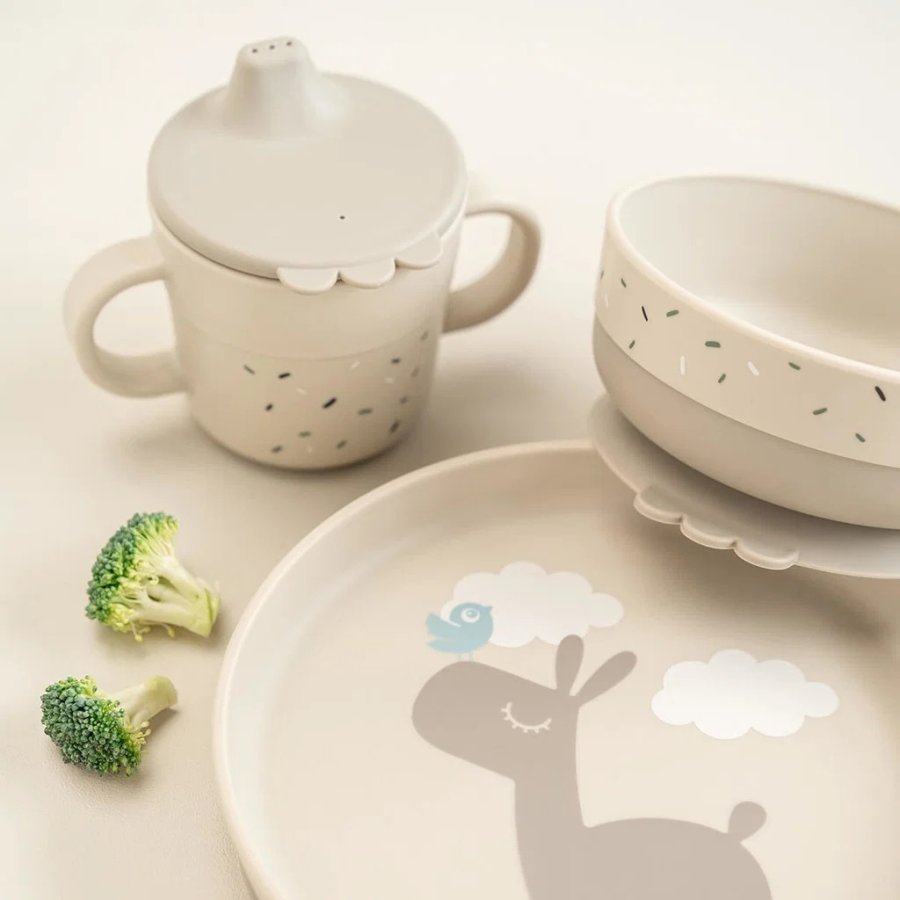 Done by Deer Lalee Foodie Essgeschirr mit Saugnapf 3-teilig, Sand