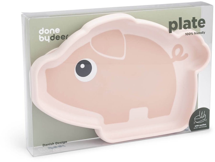 Done by Deer Pigee Stick&Stay Tallerken 14,5x20,5 cm, Pudder