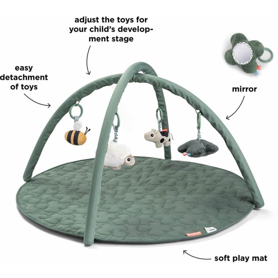 Done by Deer Tiny Farm Aktivittsspielteppich  90 cm, Grn
