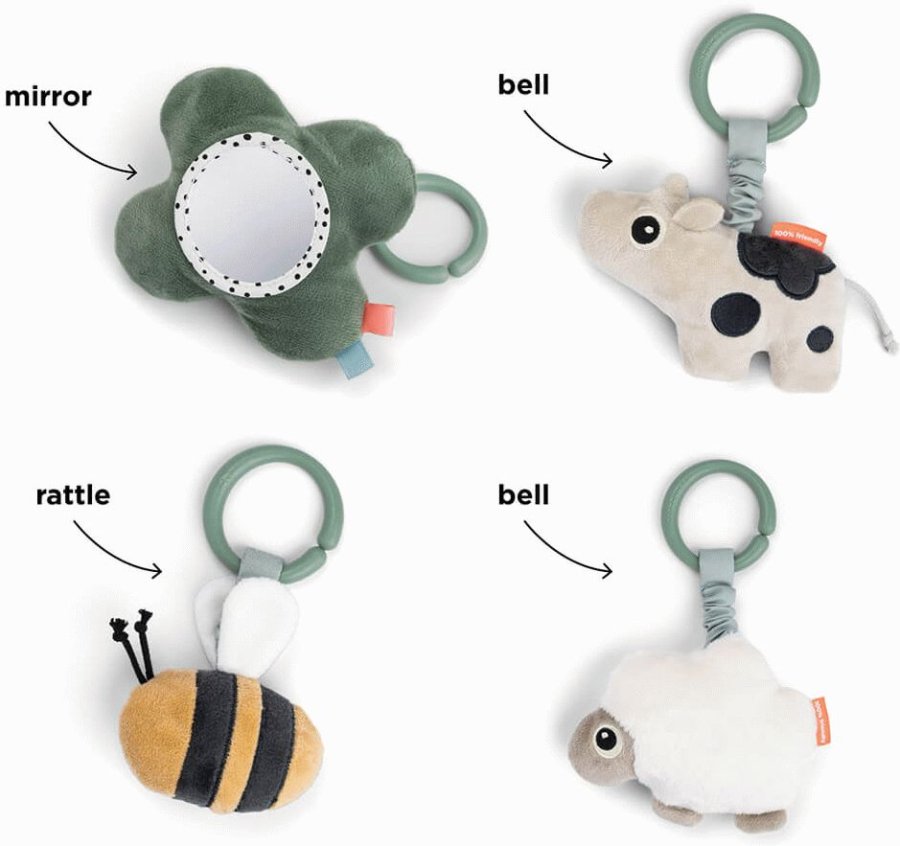 Done by Deer Tiny Farm Aktivittsspielteppich  90 cm, Grn