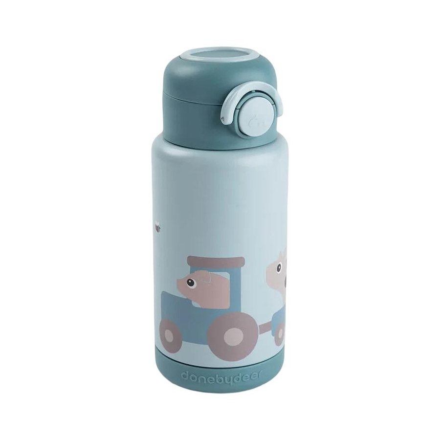 Done by Deer Tiny Farm Thermoflasche 340 ml, Blau