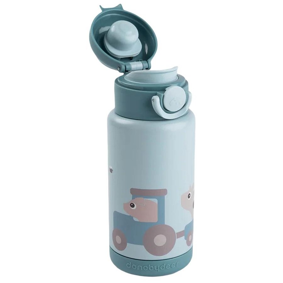 Done by Deer Tiny Farm Thermoflasche 340 ml, Blau