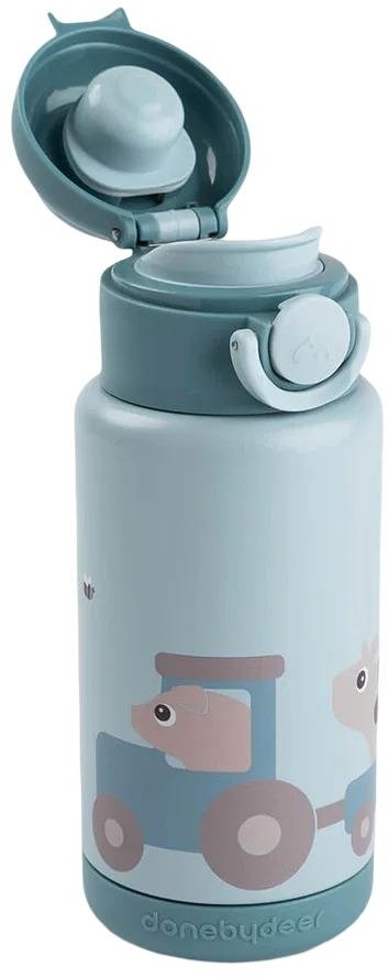 Done by Deer Tiny Farm Thermoflasche 340 ml, Blau
