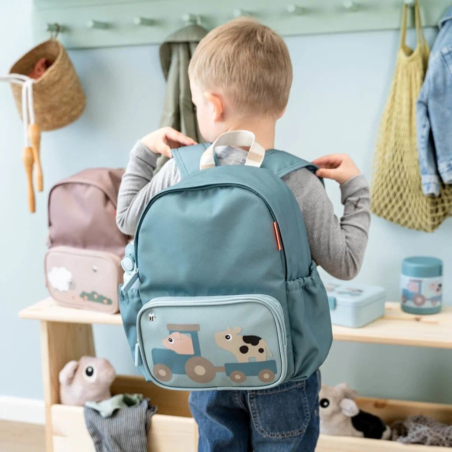 Done by Deer Tiny Farm Kinderrucksack 32x27 cm, Blau