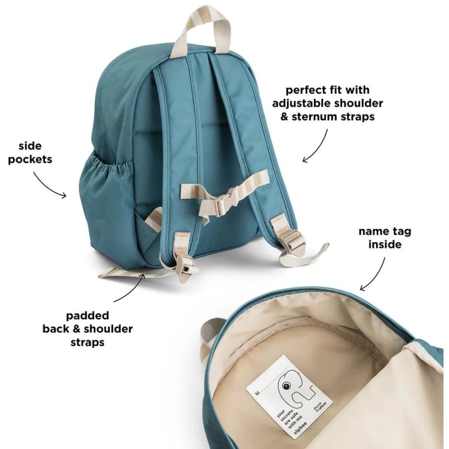 Done by Deer Tiny Farm Kinderrucksack 32x27 cm, Blau