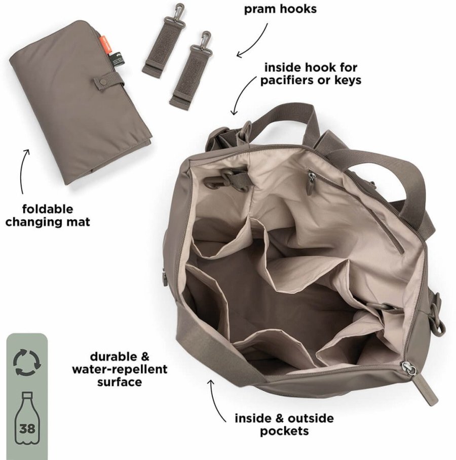 Done by Deer Wickelrucksack 45x40 cm, Taupe