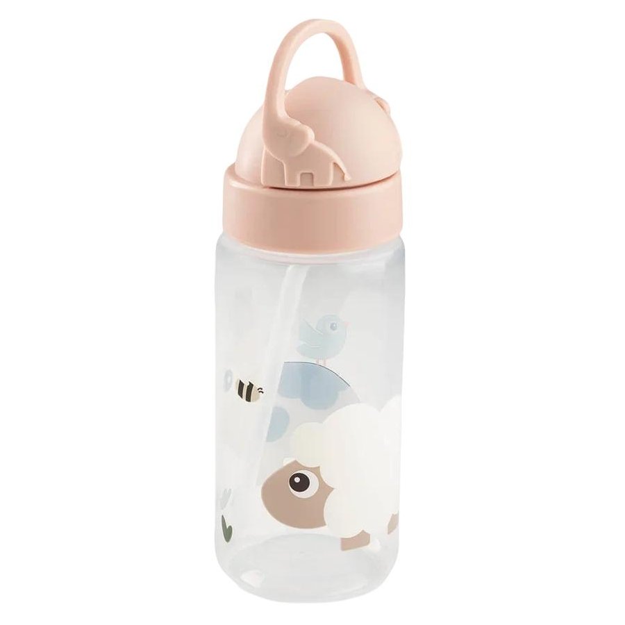 Done by Deer Tiny Farm Trinkflasche mit Strohhalm 350 ml, Pulver