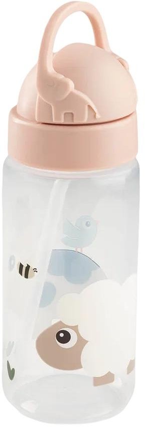 Done by Deer Tiny Farm Trinkflasche mit Strohhalm 350 ml, Pulver