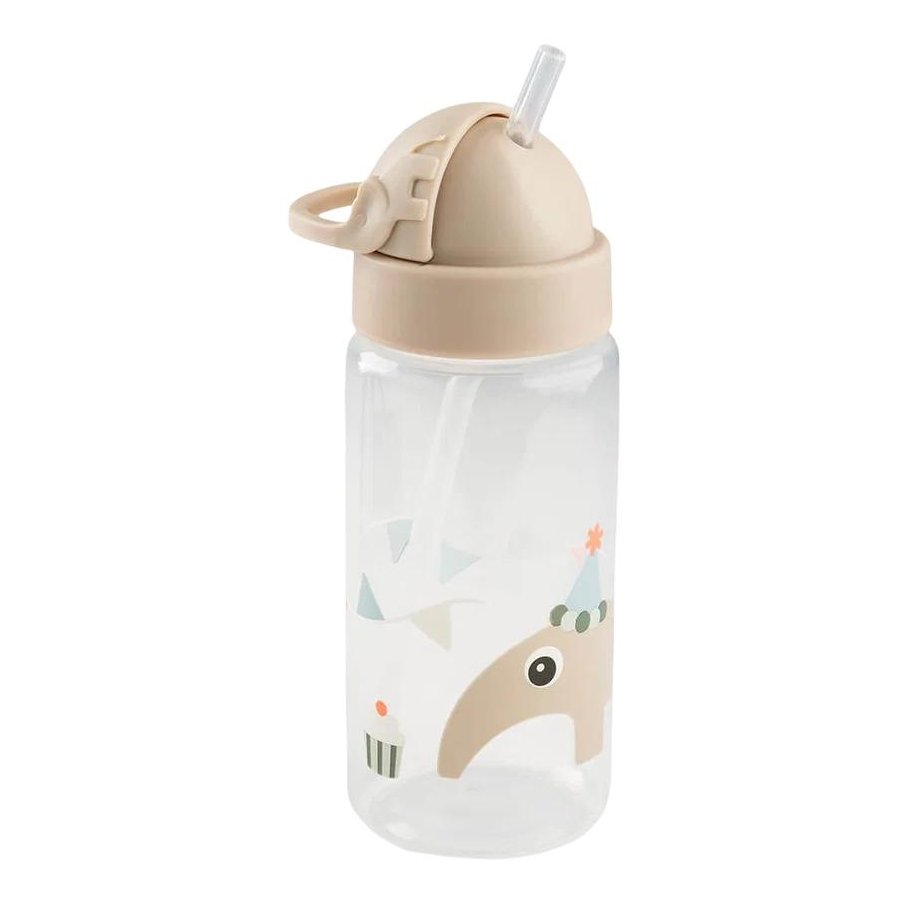 Done by Deer Celebration Trinkflasche mit Strohhalm 350 ml, Sand