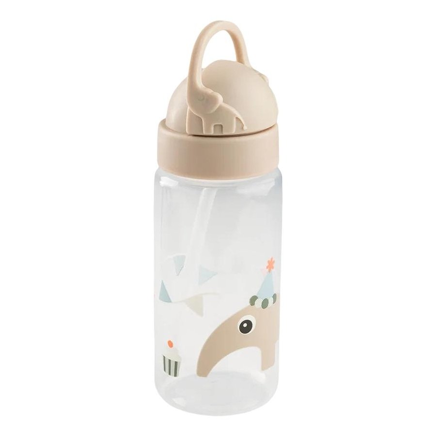 Done by Deer Celebration Trinkflasche mit Strohhalm 350 ml, Sand