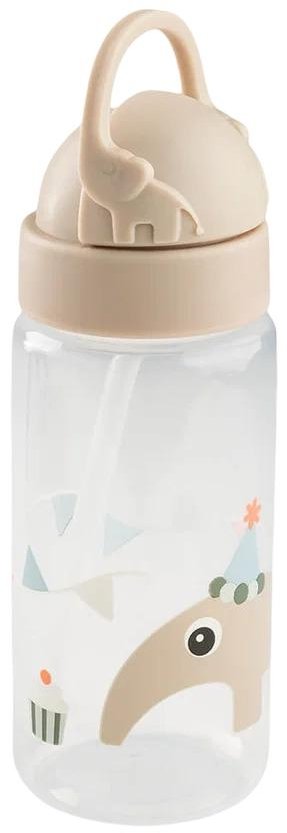 Done by Deer Celebration Trinkflasche mit Strohhalm 350 ml, Sand