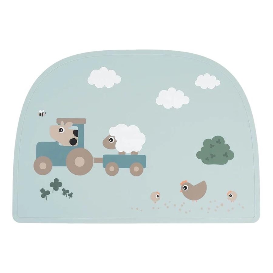 Done by Deer Tiny Farm Tischset 26,5x38 cm, Blau